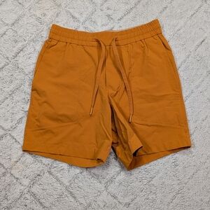 Lululemon Shorts Mens S Orange Autumn Bowline Stretch Ripstop Athleisure 5”